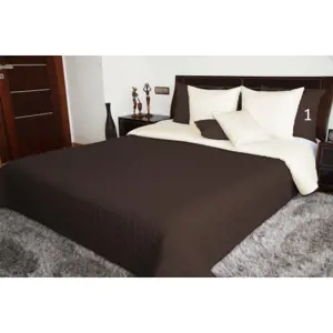 Produkt Oboustranná přikrývka na manželskou postel hnědé barvy
