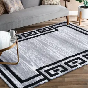 Produkt Stylový šedo černý koberec s ornamentem