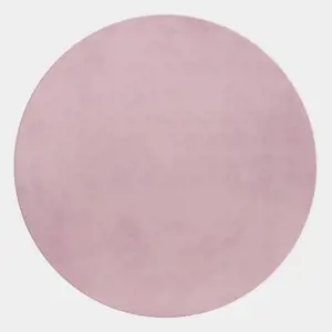 Koberec Pouffy pudrově růžový, kruh