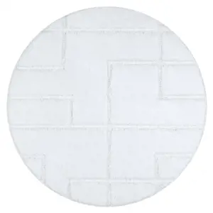 Koupelnový kobereček SUPREME LINES linie, bílý kruh