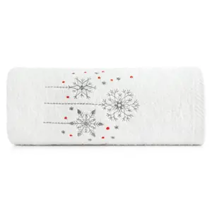 Produkt Bavlněný vánoční ručník bílý s vločkami