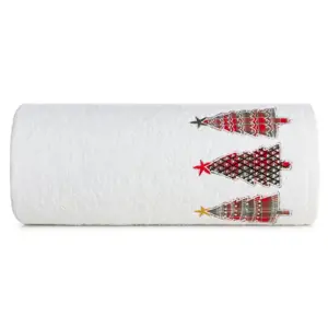 Produkt Bavlněný vánoční ručník bílý se stromečky