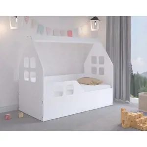 Produkt Dětský domeček na postel 140 x 70 cm bílý levý
