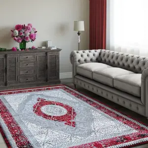 Produkt Exkluzívny koberec červenej farby vo vintage štýle