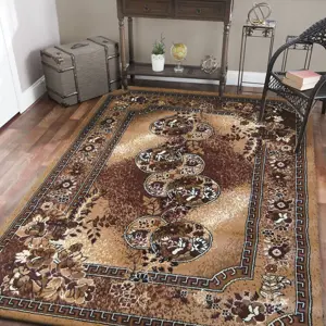 Produkt Hnědý koberec do obýváku ve vintage stylu