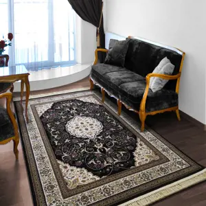 Produkt Kvalitní vintage koberec v černé barvě