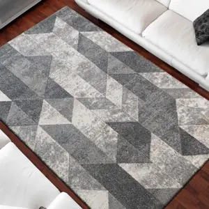 Produkt Šedý koberec s moderním vzorem
