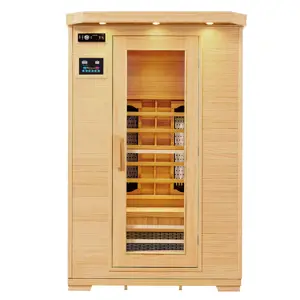 Produkt Juskys Infračervená sauna/ tepelná kabina Oslo s triplexním topným systémem a dřevem Hemlock