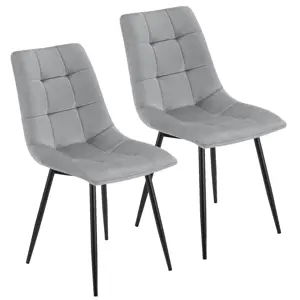 Produkt Juskys Jídelní židle Blanca 2ks set - světle šedá