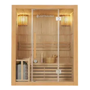 Produkt Juskys Tradiční saunová kabina / finská sauna Tampere 150 x 110 cm 4,5 kW