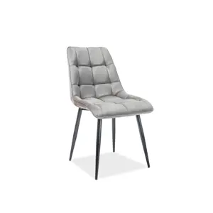 Produkt Signal Židle CHIC VELVET černý rám / šedá BLUVEL14