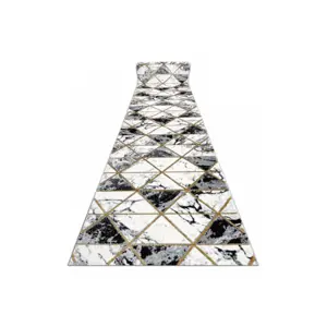 Produkt Běhoun EMERALD exkluzivní 1020 glamour, styl marmur, trojúhelníky černý/zlatý