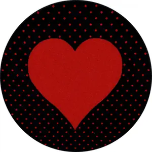 Produkt Dětský koberec Bambi srdce kruh červený