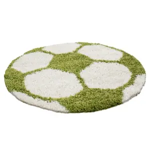 Dětský koberec Fun míč, krémový / zelený kruh