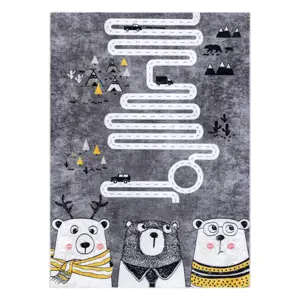 Produkt Dětský koberec JUNIOR 52107.801 medvídci, zvířátka - šedý