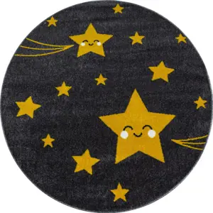 Produkt Dětský koberec Kids hvězdičky žlutý - kruh