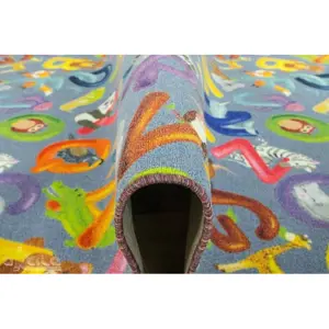 Produkt Dětský metrážový koberec Alfabet 19 šedý