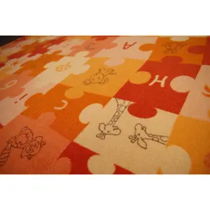 Produkt Dětský metrážový koberec PUZZLE oranžový