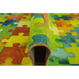 Produkt Dětský metrážový koberec Puzzle vícebarebný