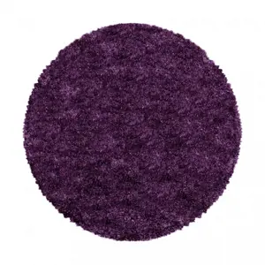Koberec Fluffy Super Soft fialový kruh