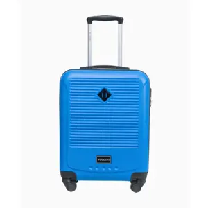 Modrý kabinový kufr s kombinačním zámkem