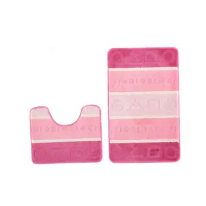 Sada koupelnových koberečků MULTI B5015 Figury růžový